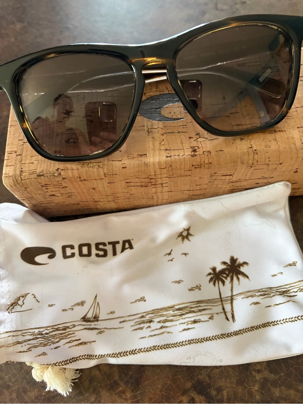 Costa Tortoise Frame Sunglasses with Brown Lenses